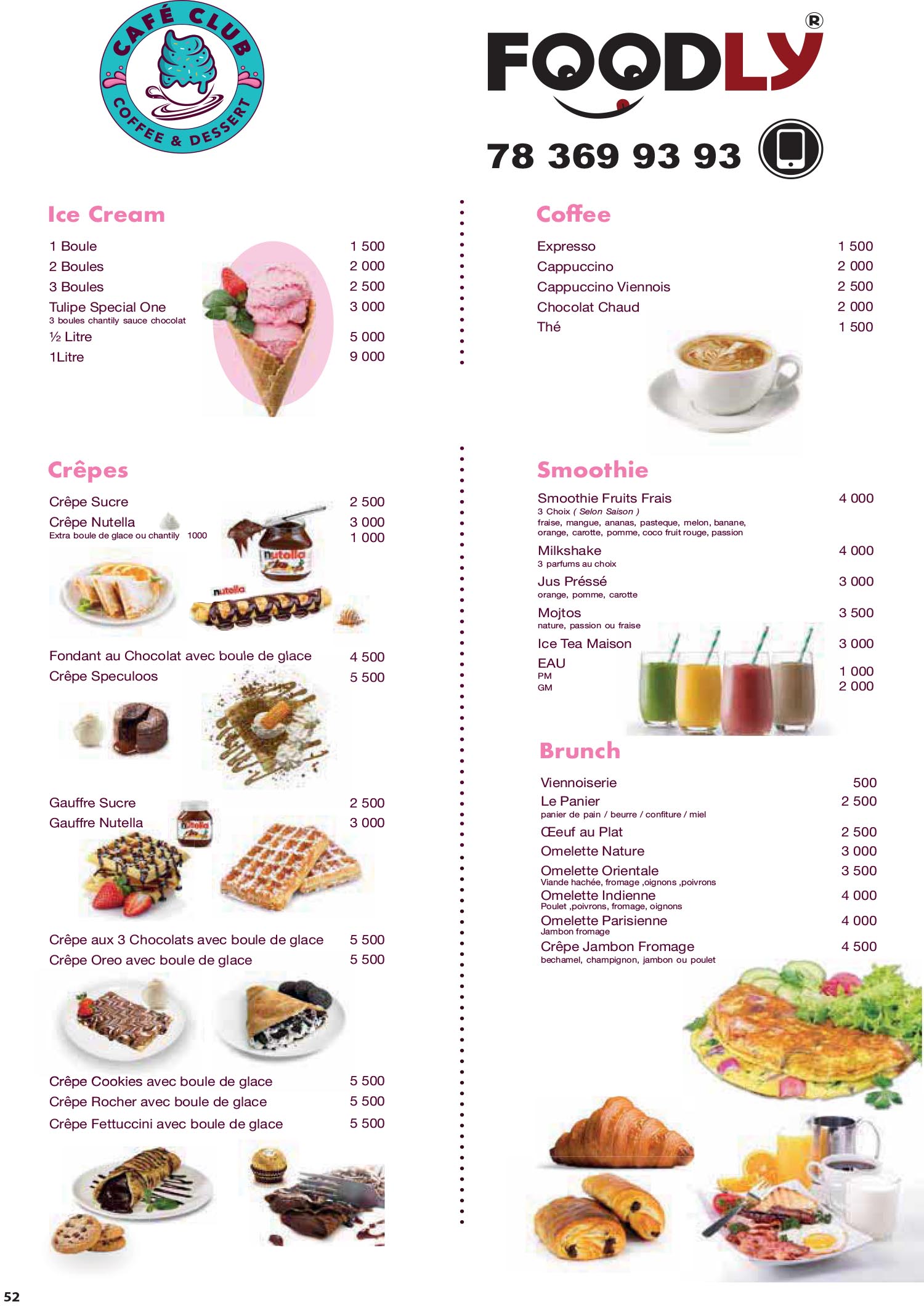 Menu FOODLY Group — page 1