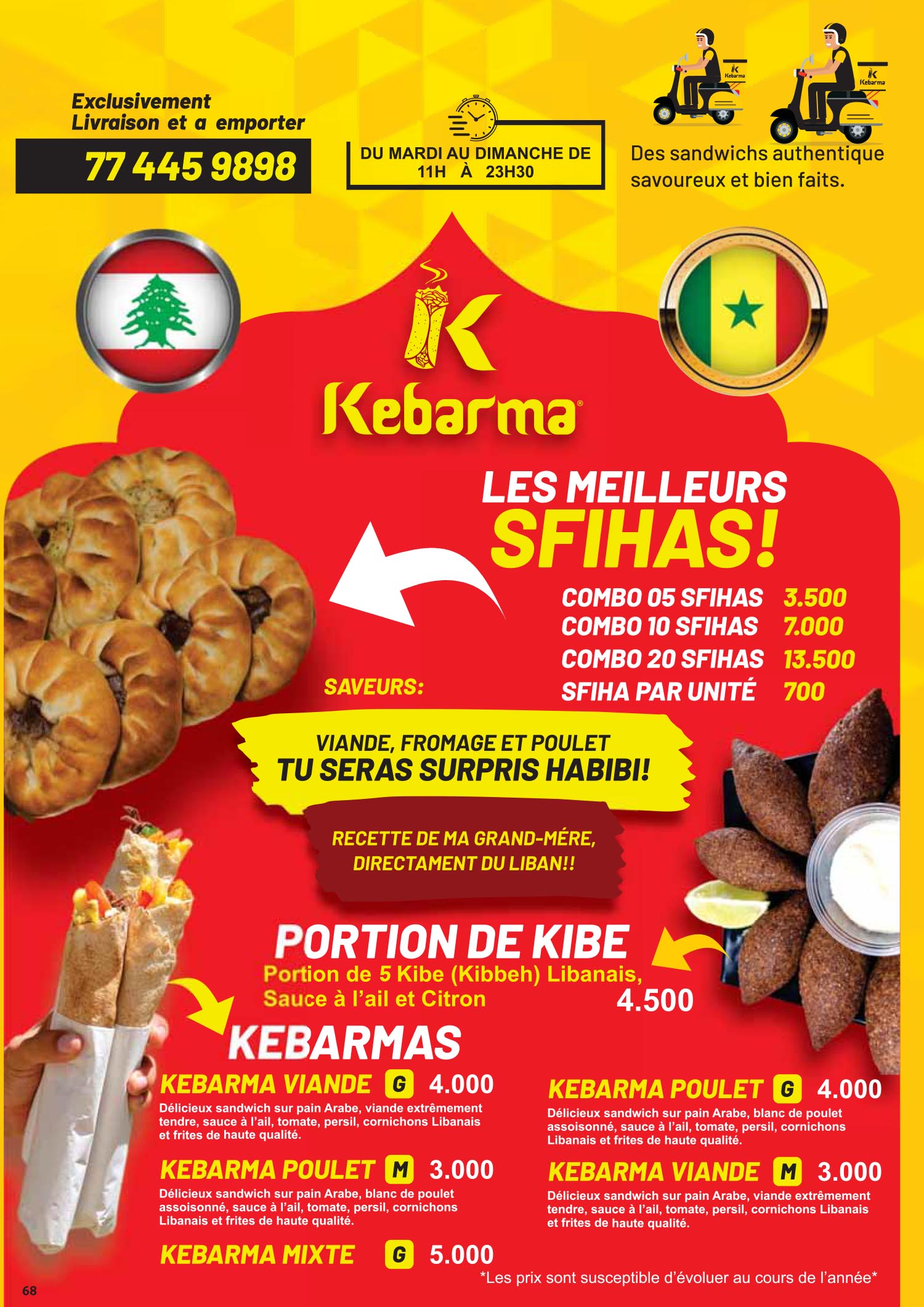 Menu Kebarma — page 1