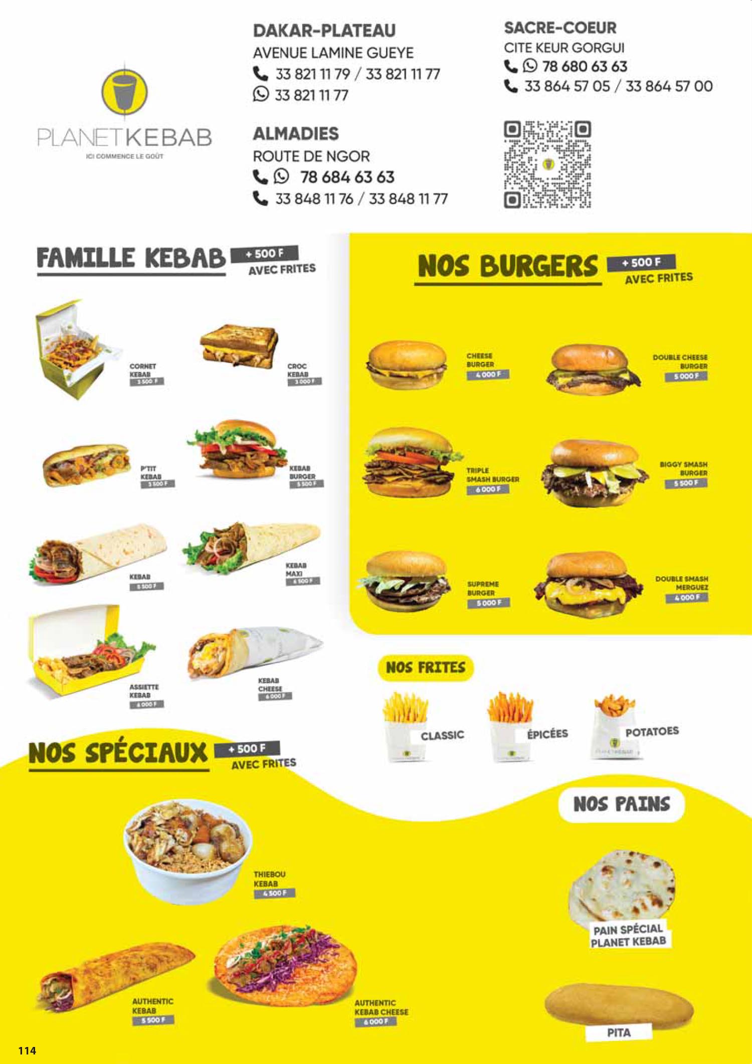 Menu Planet Kebab — page 1