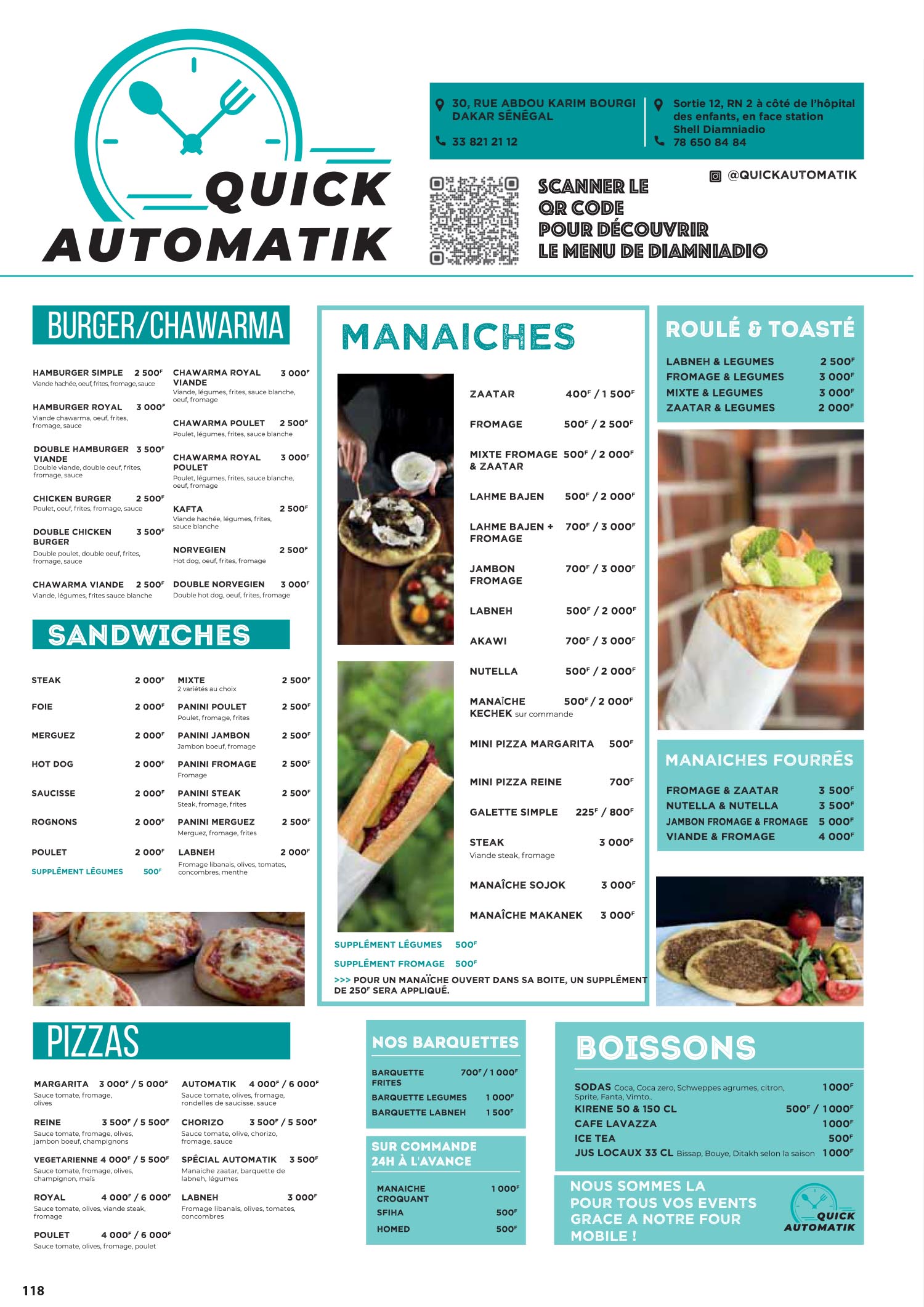 Menu Quick Automatik — page 1