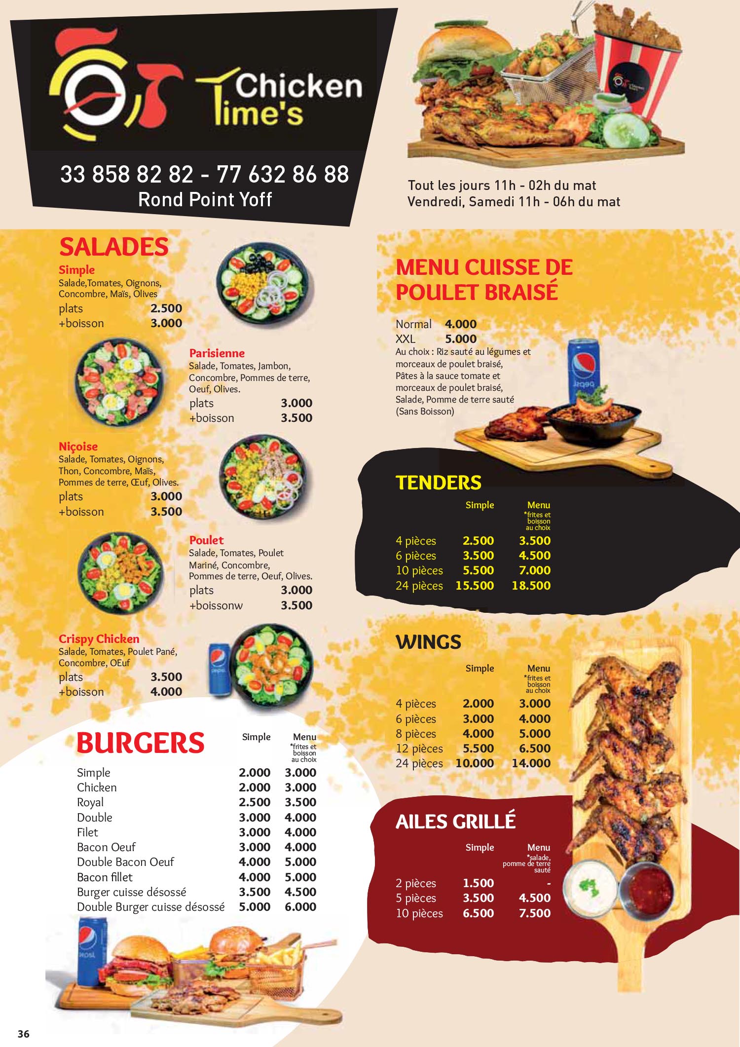 Menu Chicken Times — page 1