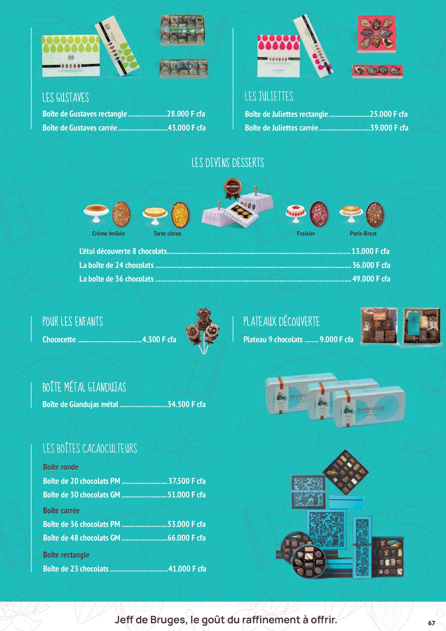 Menu Jeff de Bruges — page 2
