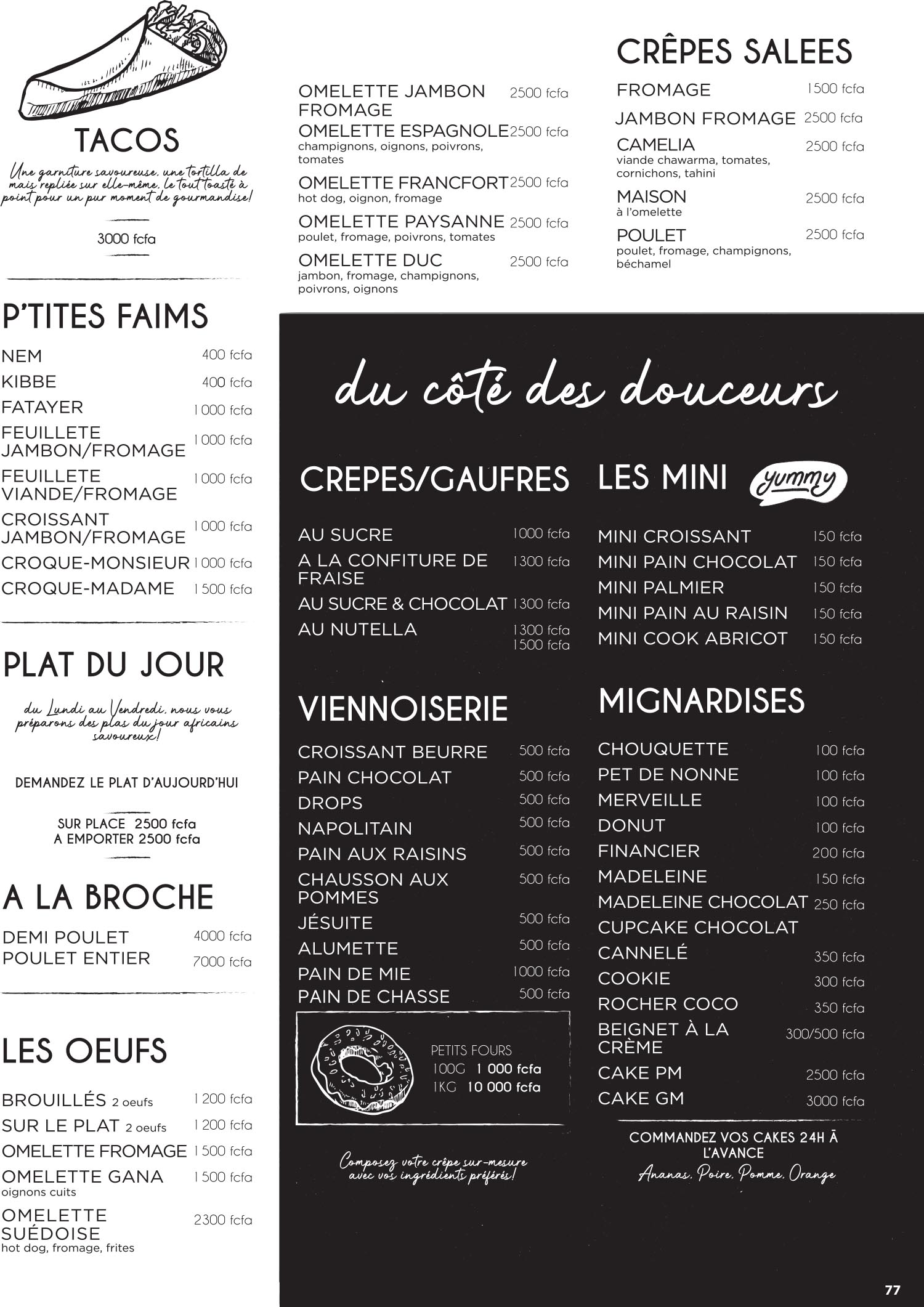 Menu La Duchesse — page 2