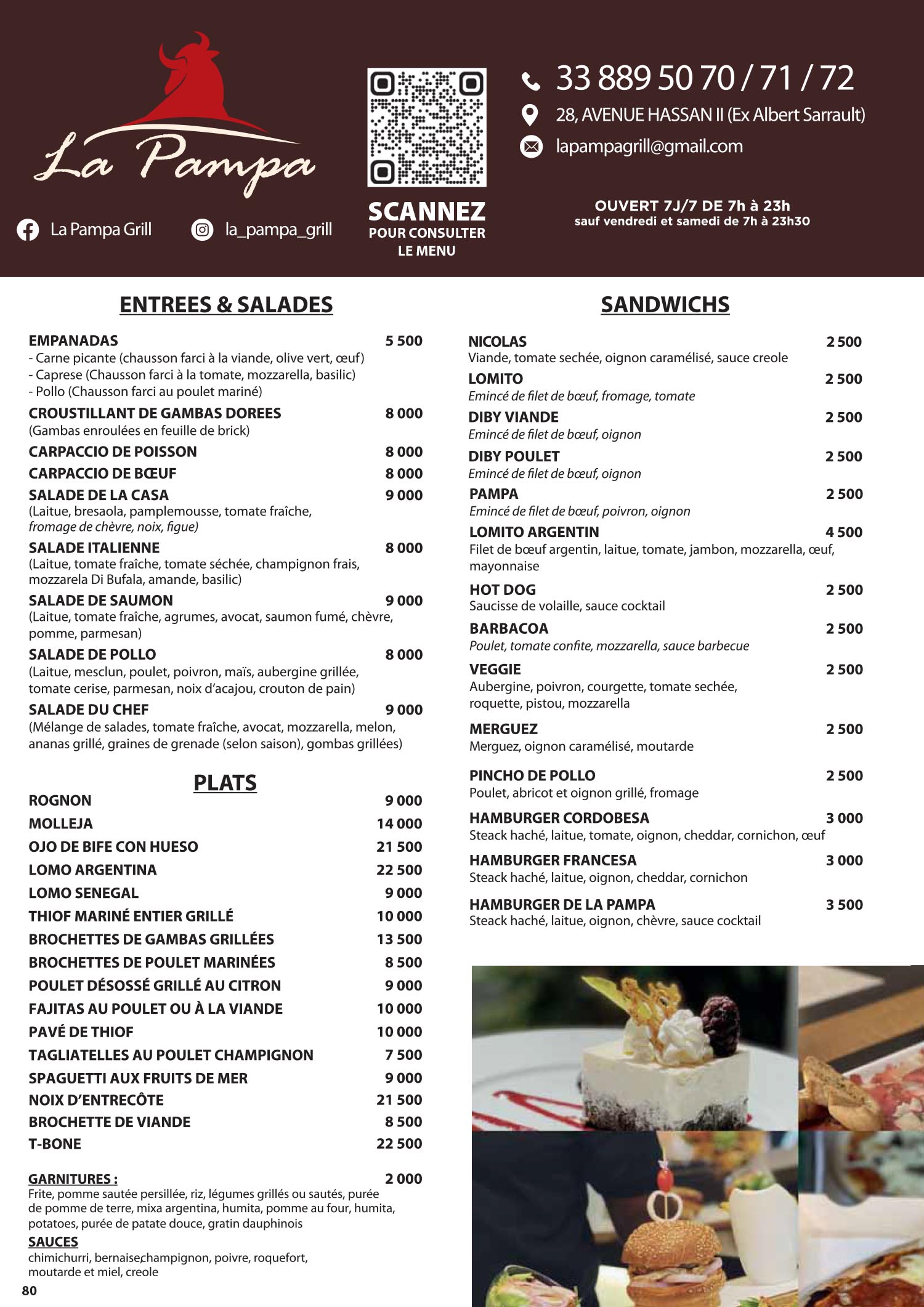 Menu La Pampa — page 1