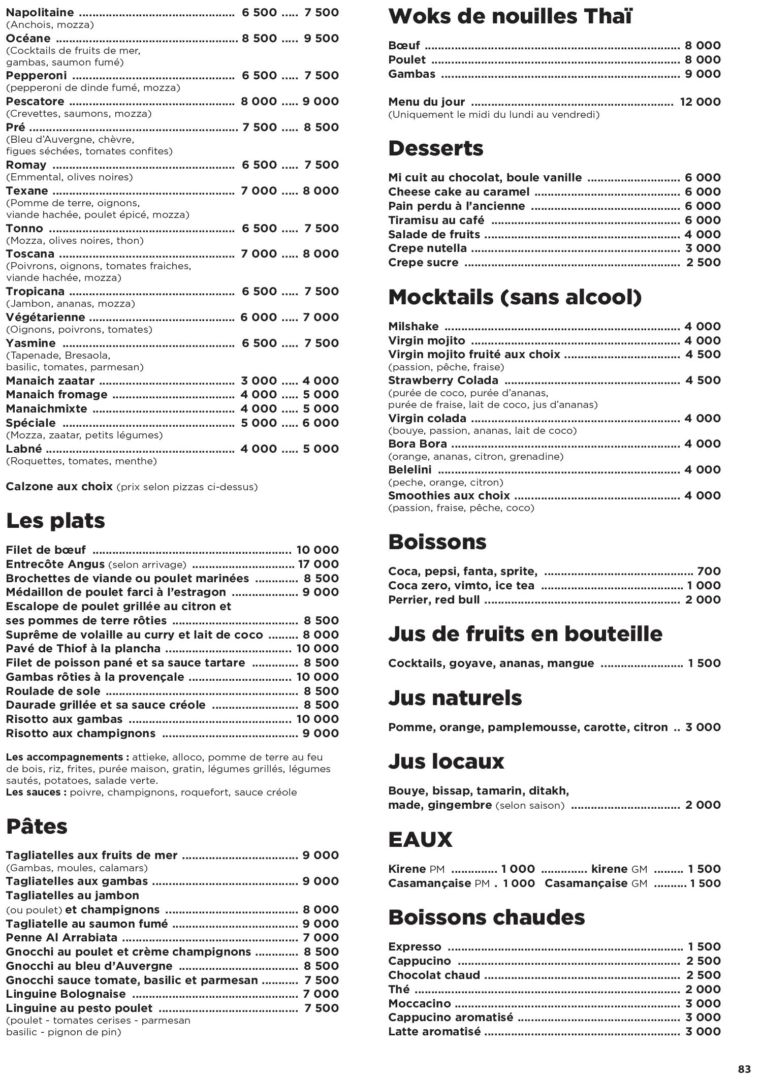 Menu La Piazza — page 2