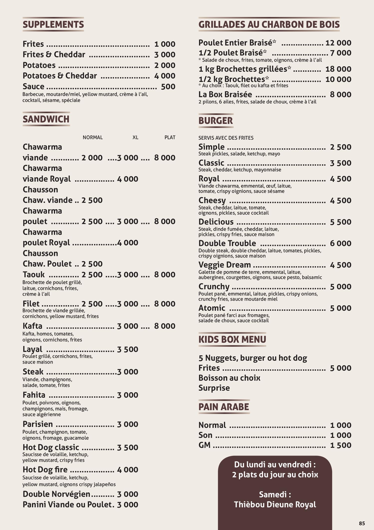 Menu Le Layal — page 2