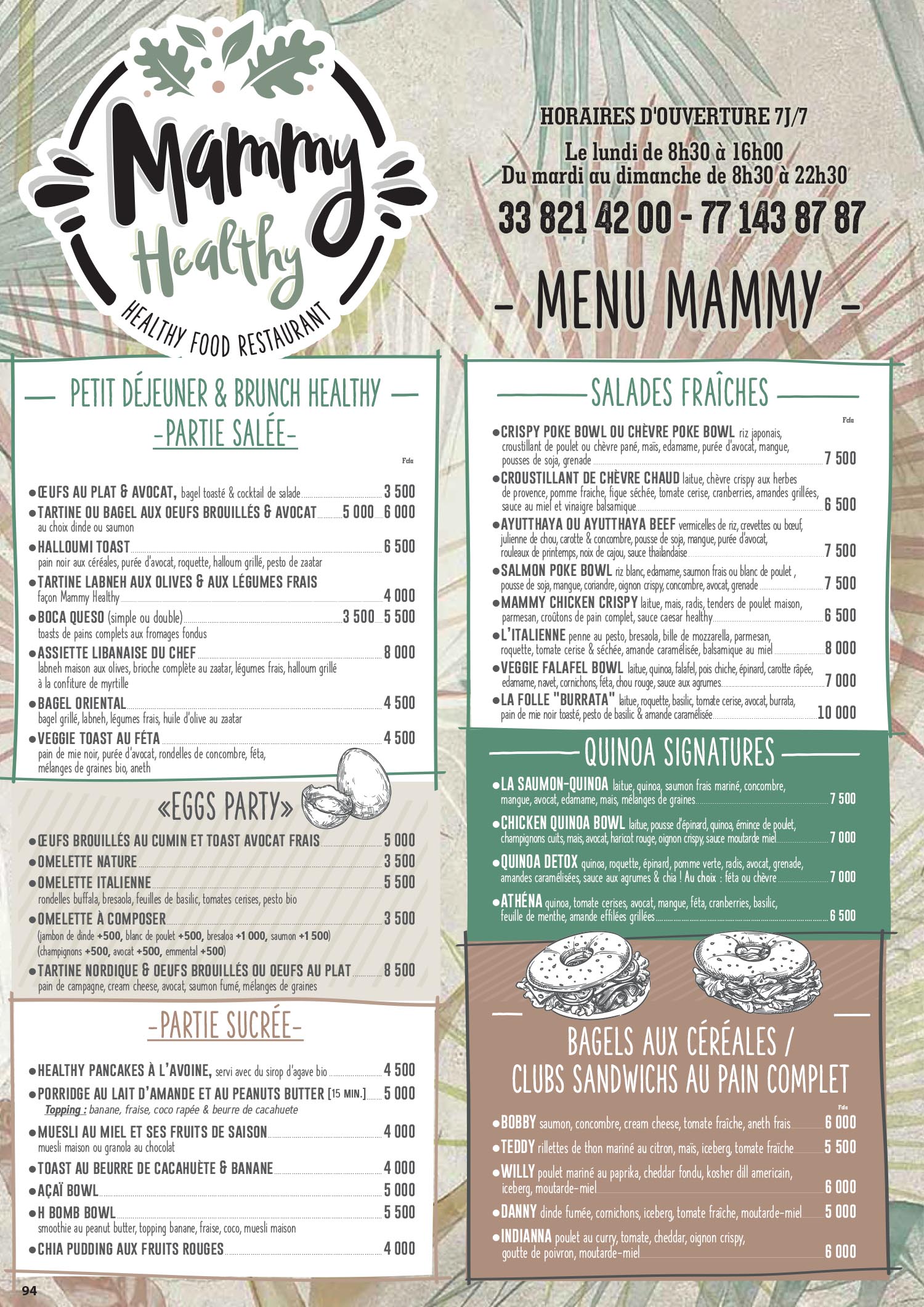 Menu Mammy Healthy — page 1